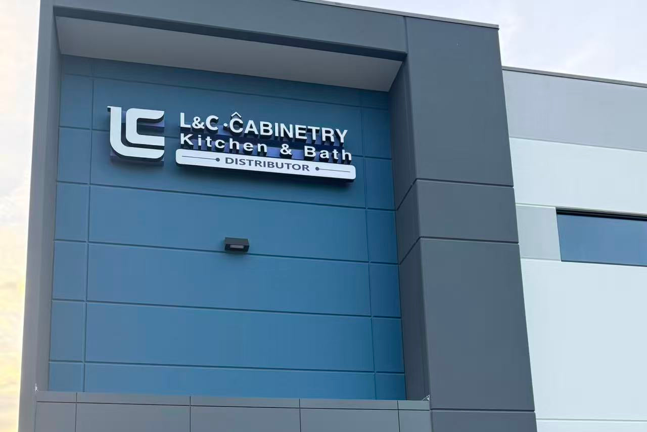 L&C Cabinetry Richmond building exterior with logo